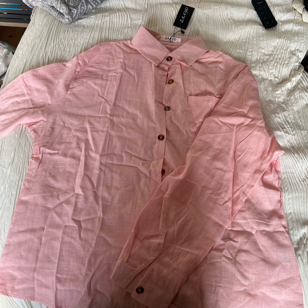 Pink Cotton Button down shirt